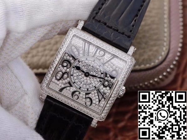 Franck Muller Master Square Ladies 6002 M QZ D GF Factory 1 1 Best Edition svájci kvarc ezüst számlap US Replica Watch 4667 Franck Muller Master Square Ladies 6002 M QZ D GF Factory 1:1 Best Edition svájci kvarc ezüst számlapon