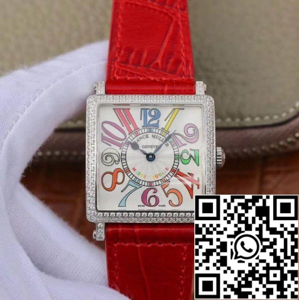 Franck Muller Master Square Ladies 6002 M QZ R GF Factory 1 1 Best Edition Sveitsin Replica kello valkoinen soittaa Yhdysvaltain Replica katsella 1321 Franck Muller Master Square Ladies 6002 M QZ R GF Factory 1: 1 Best Edition Sveitsin Replica kello valkoinen soittaa