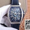 Franck Muller Mens Collection V45 SC DT Yachting 1 1 Best Edition ZF Factory Blue Dial Swiss ETA9015 US Réplica Relógio 2089 Franck Muller Mens Collection V45 SC DT Yachting 1:1 Best Edition ZF Factory Blue Dial Swiss ETA9015