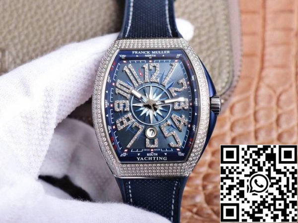 Franck Muller Mens Collection V45 SC DT Yachting 1 1 Mejor Edición ZF Factory Esfera Azul Suiza ETA9015 US Reloj Replica 2089 Franck Muller Mens Collection V45 SC DT Yachting 1 1 Mejor Edición ZF Factory Esfera Azul Suiza ETA9015