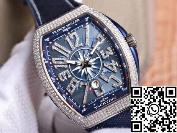 Franck Muller Mens Collection V45 SC DT Yachting 1 1 Лучшее издание ZF завода синий циферблат швейцарский ETA9015 США Реплика часы 2220 Franck Muller Mens Collection V45 SC DT Yachting 1:1 Лучшее издание ZF завода синий циферблат швейцарский ETA9015