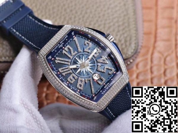 Franck Muller мужская коллекция V45 SC DT Yachting 1 1 Лучшее издание ZF завода синий циферблат швейцарский ETA9015 США Реплика часы 5165 Franck Muller мужская коллекция V45 SC DT Yachting 1:1 Лучшее издание ZF завода синий циферблат швейцарский ETA9015