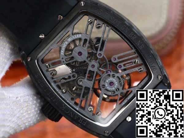 Franck Muller V45 T SQT Relógios de Homem 1 1 Melhor Edição Suíça Tourbillon Skeleton Dial US Réplica Relógio 1856 Franck Muller V45 T SQT Relógios de Homem 1:1 Melhor Edição Suíça Tourbillon Skeleton Dial