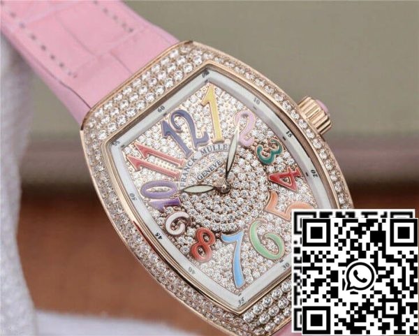 Franck Muller Vanguard dames 1 1 Best Edition ABF fabriek Rose goud diamant set wijzerplaat US Replica Watch 4574 Franck Muller Vanguard dames 1 1 Best Edition ABF fabriek Rose goud diamant set wijzerplaat