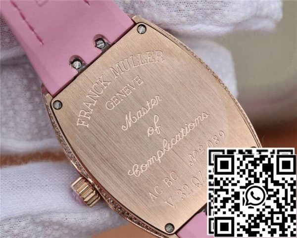 Franck Muller Vanguard dames 1 1 Best Edition ABF fabriek Rose goud diamant set wijzerplaat US Replica Watch 487 Franck Muller Vanguard dames 1 1 Best Edition ABF fabriek Rose goud diamant set wijzerplaat