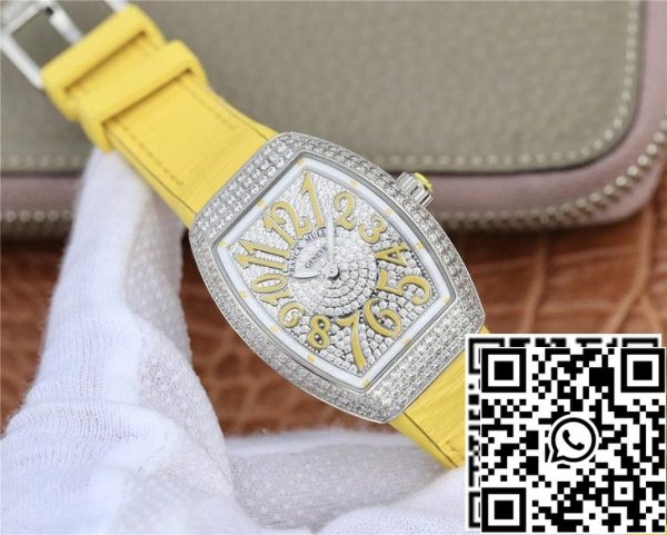 Franck Muller Vanguard Ladies 1:1 Best Edition ABF Factory Yellow Strap US Replica Watch 1544 Franck Muller Vanguard Ladies 1:1 Best Edition ABF Factory Yellow Strap