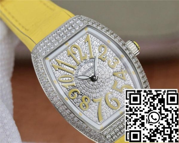 Franck Muller Vanguard Ladies 1:1 Best Edition ABF Factory Yellow Strap US Replica Watch 5360 Franck Muller Vanguard Ladies 1:1 Best Edition ABF Factory Yellow Strap