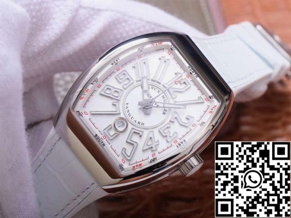 Franck Muller Vanguard V 45 SC DT 5N BC 1 1 Best Edition ZF Factory White Dial Swiss ETA9015 US Replica Watch 2136 Franck Muller Vanguard V 45 SC DT 5N BC 1:1 Best Edition ZF Factory White Dial Swiss ETA9015