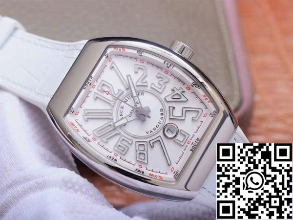 ساعة فرانك مولر فانغارد V 45 V 45 SC DT 5N BC 1 1 Best Edition ZF Factory White Dial Swiss ETA9015 US Replica 8323 ساعة فرانك مولر فانغارد V 45 SC 5N BC 1:1 Best Edition ZF Factory White Dial Swiss ETA9015