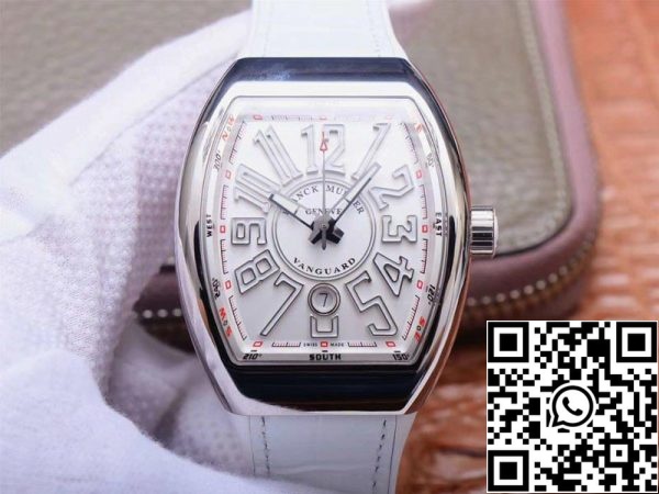 Franck Muller Vanguard V 45 SC DT 5N BC 1 1 Best Edition ZF Factory White Dial Swiss ETA9015 US Replica Watch 877 Franck Muller Vanguard V 45 SC DT 5N BC 1:1 Best Edition ZF Factory White Dial Swiss ETA9015