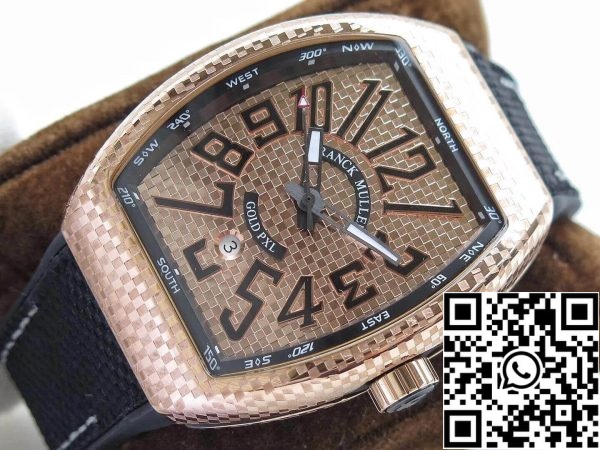 Franck Muller Vanguard V45 1 1 Best Edition Swiss ETA2824 2 18K Rose Gold Black Nylon Strap ΗΠΑ Replica ρολόι 7830 Franck Muller Vanguard V45 1:1 Best Edition Swiss ETA2824-2 18K Rose Gold Black Nylon Strap