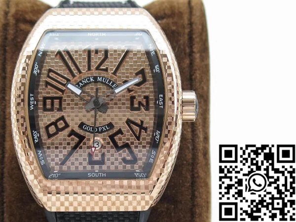 Franck Muller Vanguard V45 1 1 Лучшее издание Швейцарский ETA2824 2 18K розовое золото черный нейлон ремешок США Реплика часы 9266 Franck Muller Vanguard V45 1:1 Лучшее издание Швейцарский ETA2824-2 18K розовое золото черный нейлон ремешок