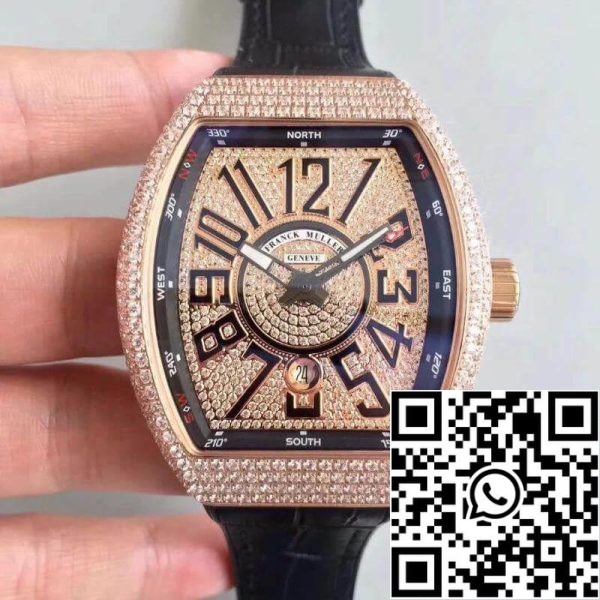 Franck Muller Vanguard V45 1 1 Best Edition Zwitserse ETA2824 2 zwart lederen band US Replica Watch 4826 Franck Muller Vanguard V45 1 1:1 Best Edition Zwitserse ETA2824-2 zwart lederen band