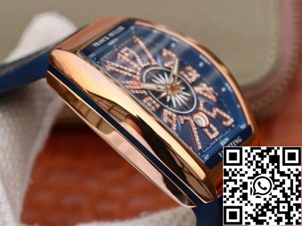 Franck Muller Vanguard V45 25° anniversario 1 1 Migliore edizione svizzera ETA2824 Blue Dial Diamond Marker Replica Orologio 335 Franck Muller Vanguard V45 25° anniversario 1:1 Migliore edizione svizzera ETA2824 Blue Dial Diamond Marker