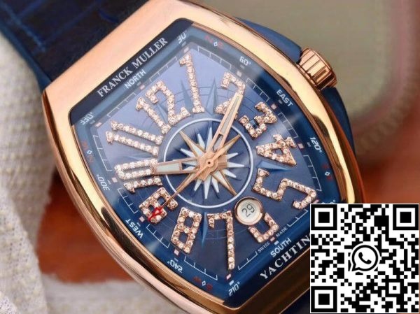 Franck Muller Vanguard V45 25° anniversario 1 1 Migliore edizione svizzera ETA2824 Blue Dial Diamond Marker Replica Orologio 5242 Franck Muller Vanguard V45 25° anniversario 1:1 Migliore edizione svizzera ETA2824 Blue Dial Diamond Marker