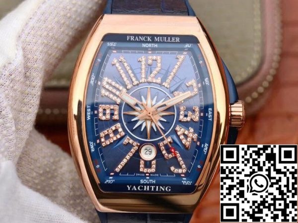 Franck Muller Vanguard V45 25° anniversario 1 1 Migliore edizione svizzera ETA2824 Blue Dial Diamond Marker Replica Orologio 6871 Franck Muller Vanguard V45 25° anniversario 1:1 Migliore edizione svizzera ETA2824 Blue Dial Diamond Marker