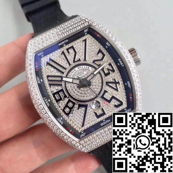 Franck Muller Vanguard V45 SC DT 1 1 Best Edition Swiss ETA2824 2 Diamonds Dial US Replique Montres 7756 Franck Muller Vanguard V45 SC DT 1:1 Best Edition Swiss ETA2824-2 Diamonds Dial