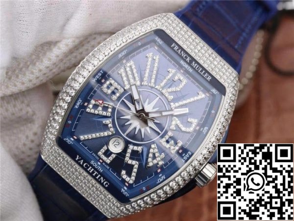 Franck Muller Vanguard V45 SC DT AC BL 1 1 Best Edition Swiss ETA2824 2 US Replica Watch 3445 Franck Muller Vanguard V45.SC.DT.AC.BL 1:1 Best Edition Swiss ETA2824-2