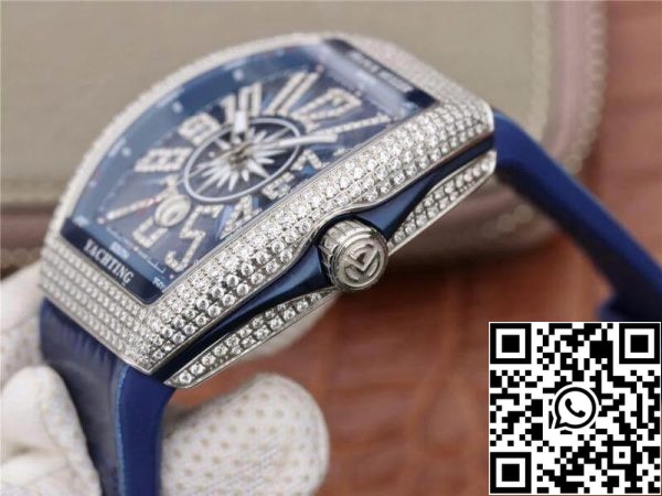 Franck Muller Vanguard V45 SC DT AC BL 1 1 Best Edition Swiss ETA2824 2 US Replica Watch 8882 Franck Muller Vanguard V45.SC.DT.AC.BL 1:1 Best Edition Swiss ETA2824-2