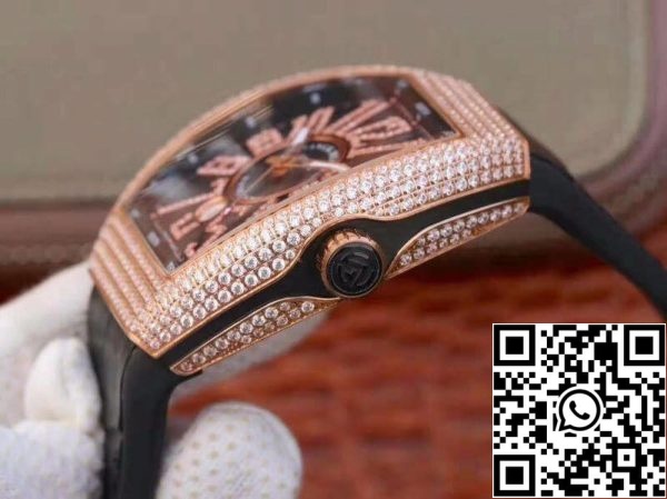 Franck Muller Vanguard V45 SC DT D NBR CD 5N NR 1 1 Best Edition Swiss ETA2824 2 rosegold US Replica Watch 1600 Franck Muller Vanguard V45.SC.DT.D.NBR.CD.5N.NR 1:1 Best Edition Swiss ETA2824-2 rosegold