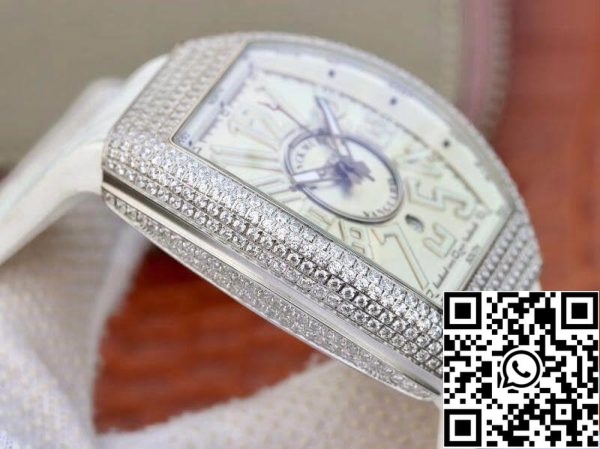 Franck Muller Vanguard V45 SC DT D NBR CD 5N NR 1 1 Best Edition Swiss ETA2824 Silver Dial US Replica Watch 2814 Franck Muller Vanguard V45.SC.DT.D.NBR.CD.5N.NR 1:1 Best Edition Swiss ETA2824 Silver Dial