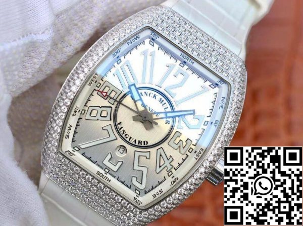 Franck Muller Vanguard V45 SC DT D NBR CD 5N NR 1 1 Beste Ausgabe Schweizer ETA2824 Silbernes Zifferblatt US Replica Uhr 5037 Franck Muller Vanguard V45.SC.DT.D.NBR.CD.5N.NR 1:1 Beste Ausgabe Schweizer ETA2824 Silbernes Zifferblatt