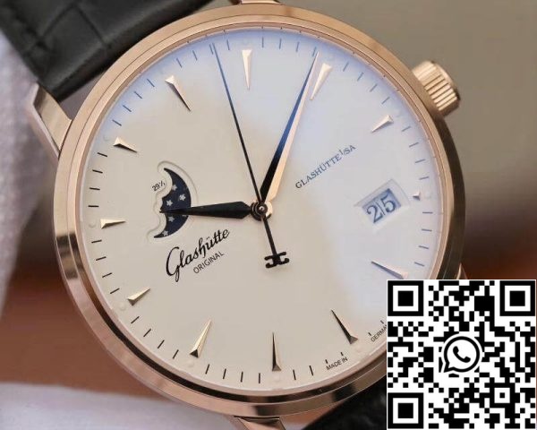 Glashutte Original Senator 1 36 04 04 02 01 Moonphase 18K Rosegold 1 1 Best Edition Swiss ETA36 03 White Dial US Replica Klocka 5857 Glashutte Original Senator 1-36-04-04-02-01 Moonphase 18K Rosegold 1:1 Best Edition Swiss ETA36-03 White Dial