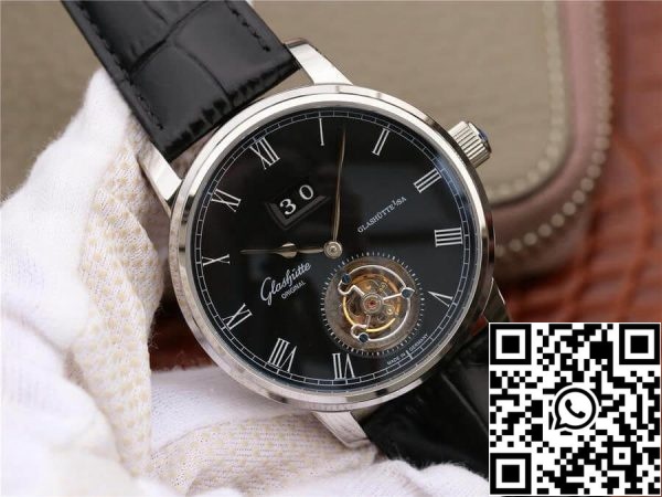 Glashutte Senator Tourbillon 1 94 03 04 04 04 1 1 Лучшее издание R8 Завод V3 черный кожаный ремешок США Реплика часы 6077 Glashutte Senator Tourbillon 1-94-03-04-04-04 1:1 Лучшее издание R8 Завод V3 черный кожаный ремешок