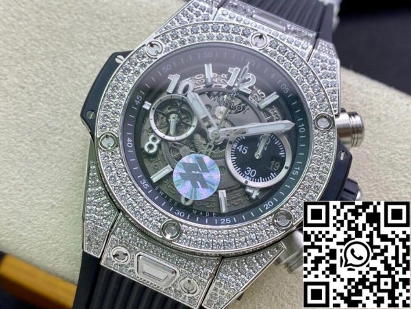 Hublot BIG BANG 421 NX 1170 RX 1704 1:1 Best Edition ZF Factory Skeleton Dial US Replica Zegarek 4176 Hublot BIG BANG 421.NX.1170.RX.1704 1:1 Best Edition ZF Factory Skeleton Dial