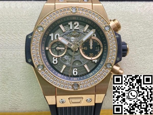 Hublot BIG BANG 421 OX 1180 RX 1104 1 1 Migliore Edizione ZF Fabbrica Scheletro Quadrante US Replica Orologio 6647 Hublot BIG BANG 421.OX.1180.RX.1104 1:1 Migliore Edizione ZF Fabbrica Scheletro Quadrante