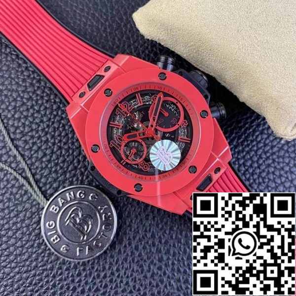 Hublot BIG BANG Unico 411 CF 8513 RX 1 1 Best Edition BB Factory Red Ceramics US Replica Watch 1043 Hublot BIG BANG Unico 411.CF.8513.RX 1:1 Best Edition BBF Factory Red Ceramics