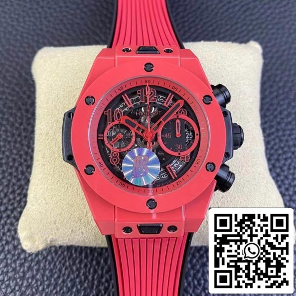 Hublot BIG BANG Unico 411 CF 8513 RX 1 1 Mejor Edición BB Fábrica Cerámica Roja EE.UU. Reloj Replica 3552 Hublot BIG BANG Unico 411.CF.8513.RX 1:1 Mejor Edición BBF Fábrica Cerámica Roja