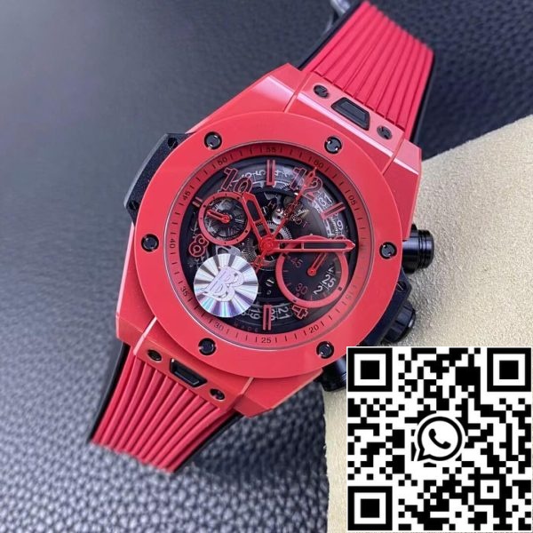 Hublot BIG BANG Unico 411 CF 8513 RX 1 1 Best Edition BB Factory Red Ceramics US Replica Watch 3871 Hublot BIG BANG Unico 411.CF.8513.RX 1:1 Best Edition BBF Factory Red Ceramics