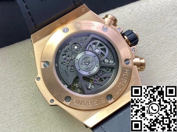 Hublot BIG BANG Unico 411 OX 9910 LR 0999 1:1 Best Edition ZF Factory Rainbow Rose Gold Case US Replica Zegarek 3101 Hublot BIG BANG Unico 411.OX.9910.LR.0999 1:1 Best Edition ZF Factory Rainbow Rose Gold Case