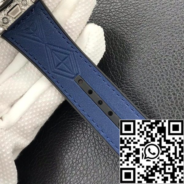 Hublot Big Bang 1:1 Best Edition WWF Factory Full Diamond Blue Dial US Replica Watch 3632 Hublot Big Bang 1:1 Best Edition WWF Factory Full Diamond Blue Dial