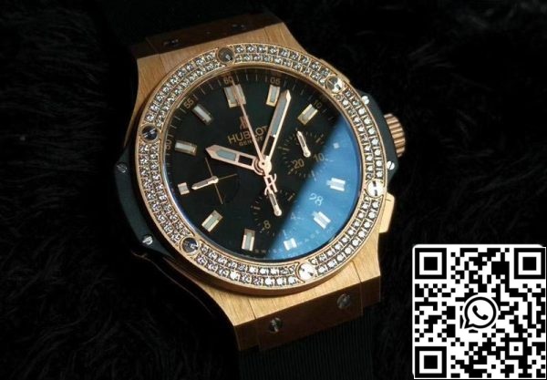 Hublot Big Bang 301 PX 1180 RX 1104 1 1 Best Edition V6 Factory Rose Gold Diamond Swiss HUB4100 US Replica Watch 2585 Hublot Big Bang 301.PX.1180.RX.1104 1:1 Best Edition V6 Factory Rose Gold Diamond Swiss HUB4100