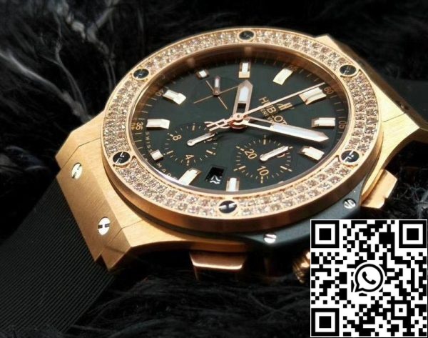 Hublot Big Bang 301 PX 1180 RX 1104 1 1 Best Edition V6 Factory Rose Gold Diamond Swiss HUB4100 US Replica Watch 5482 Hublot Big Bang 301.PX.1180.RX.1104 1:1 Best Edition V6 Factory Rose Gold Diamond Swiss HUB4100