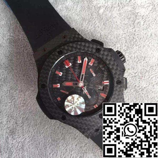 Hublot Big Bang 301 QX 1724 RX 1 1 Legjobb kiadás V6 Gyár Carbon Fiber USA Replica óra 9401 Hublot Big Bang 301.QX.1724.RX 1:1 Legjobb kiadás V6 Gyár Carbon Fiber