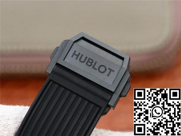 Hublot Big Bang 411 JX 4802 RT 1 1 Best Edition fekete tok fekete szíj USA Replica óra 4208 Hublot Big Bang 411.JX.4802.RT 1:1 Best Edition fekete tok fekete szíjjal