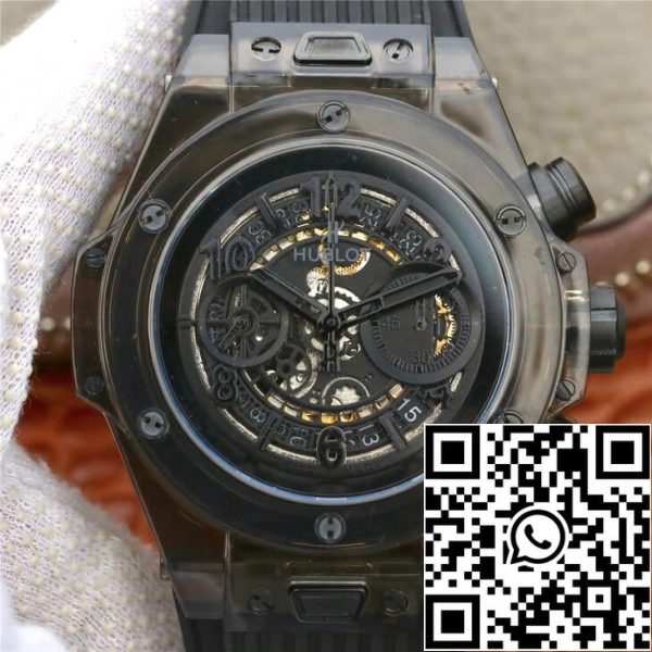 Hublot Big Bang 411 JX 4802 RT 1 1 Best Edition fekete tok fekete szíj USA Replica óra 4726 Hublot Big Bang 411.JX.4802.RT 1:1 Best Edition fekete tok fekete szíjjal