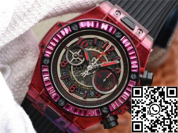 Hublot Big Bang 411 JX 4802 RT 1 1 Best Edition Red Case Musta hihna Yhdysvaltain Replica katsella 4161 Hublot Big Bang 411.JX.4802.RT 1: 1 Best Edition Red Case Musta hihna