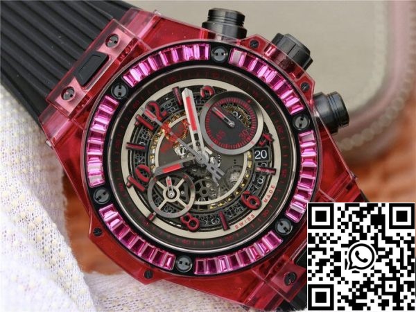 Hublot Big Bang 411 JX 4802 RT 1 1 Най-доброто издание червен корпус черна каишка САЩ реплика часовник 4333 Hublot Big Bang 411.JX.4802.RT 1: 1 Най-доброто издание червен корпус черна каишка