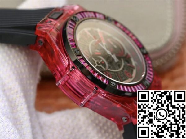 Hublot Big Bang 411 JX 4802 RT 1 1 Най-доброто издание червен корпус черна каишка САЩ реплика часовник 5072 Hublot Big Bang 411.JX.4802.RT 1: 1 Най-доброто издание червен корпус черна каишка