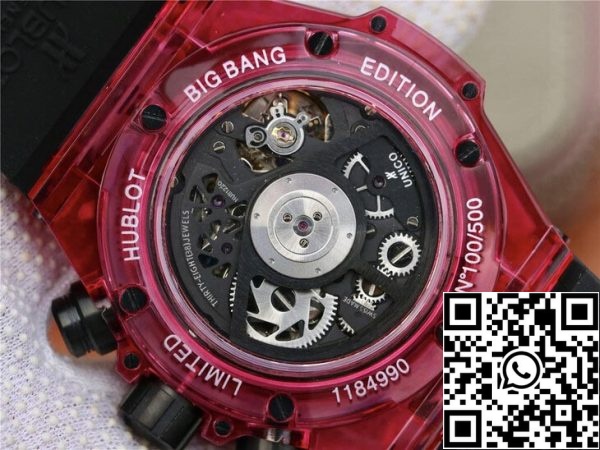 Hublot Big Bang 411 JX 4802 RT 1:1 Best Edition Red Case Black Strap US Replica Watch 9317 Hublot Big Bang 411.JX.4802.RT 1:1 Best Edition Red Case Black Strap