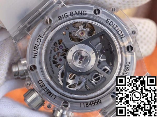 Hublot Big Bang 411 JX 4802 RT 1 1 Най-доброто издание бяла каучукова каишка САЩ реплика часовник 4004 Hublot Big Bang 411.JX.4802.RT 1: 1 Най-доброто издание бяла каучукова каишка