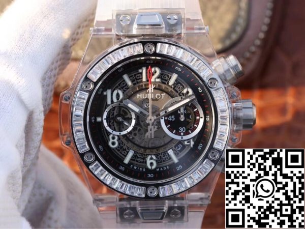 Hublot Big Bang 411 JX 4802 RT 1 1 Най-доброто издание бяла каучукова каишка САЩ реплика часовник 756 Hublot Big Bang 411.JX.4802.RT 1: 1 Най-доброто издание бяла каучукова каишка