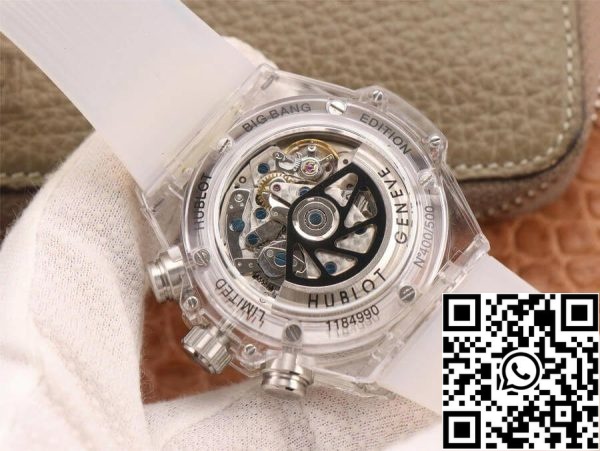 Hublot Big Bang 411 JX 4802 RT 1 1 Best Edition Blanc Cadran Transparent US Replique Montres 5270 Hublot Big Bang 411.JX.4802.RT 1:1 Best Edition Blanc Cadran Transparent