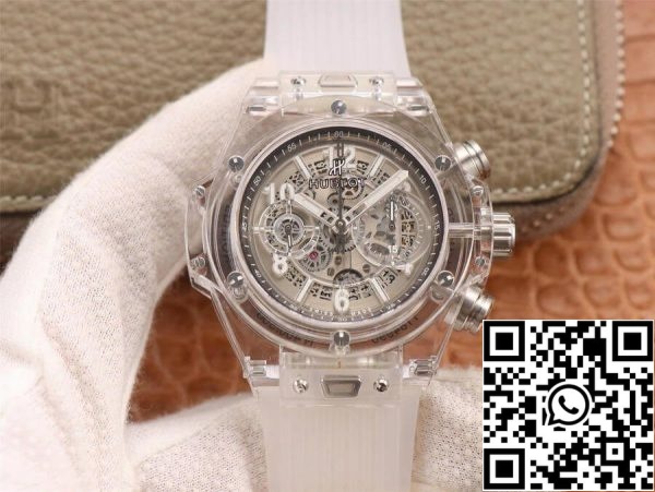 Hublot Big Bang 411 JX 4802 RT 1:1 Best Edition White Transparent Dial US Replica Watch 5399 Hublot Big Bang 411.JX.4802.RT 1:1 Best Edition White Transparent Dial