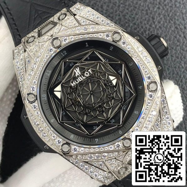 Hublot Big Bang 415 NX 1112 VR 1704 MXM17 1 1 Best Edition WWF Factory Black Dial US Replica Klocka 4117 Hublot Big Bang 415.NX.1112.VR.1704.MXM17 1:1 Best Edition WWF Factory Black Dial