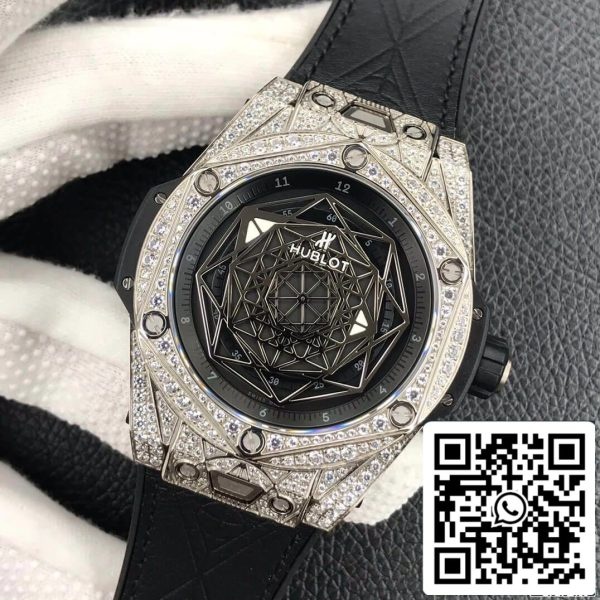 Hublot Big Bang 415 NX 1112 VR 1704 MXM17 1 1 Best Edition WWF Factory Black Dial US Replica Watch 9523 Hublot Big Bang 415.NX.1112.VR.1704.MXM17 1:1 Best Edition WWF Factory Black Dial